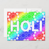 happy holi ：カラーと春のフェスティバル ポストカード (正面/裏面)