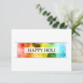 happy holi (《写真》ぼけ味) 招待状 (スタンド正面)