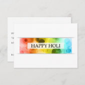 happy holi (《写真》ぼけ味) 招待状 (正面/裏面)
