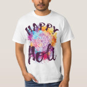 Happy Holi Colors India Hindu Spring  Tシャツ (正面)