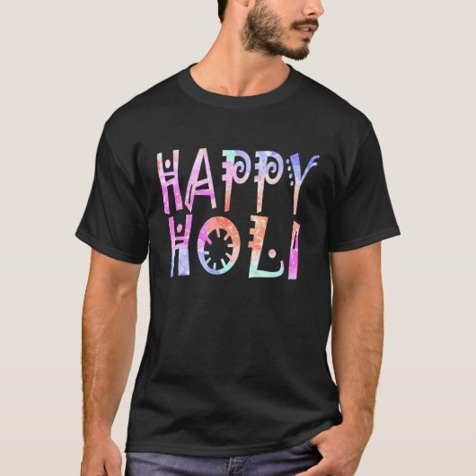 Happy Holi Festival Outfit for Women Kids Men Fami Tシャツ (正面)