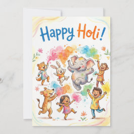 Happy Holi Greeting Card - Festival of Colors シーズンカード