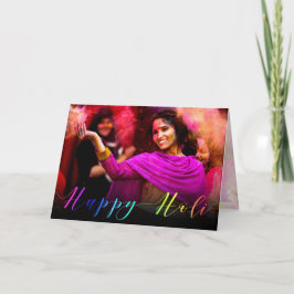 Happy Holi Haiフォトタイポグラフィ – グリーティングカード