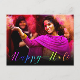 Happy Holi Haiフォトタイポグラフィ – ポストカード