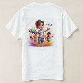 Happy Holi Tシャツ (デザイン裏面)