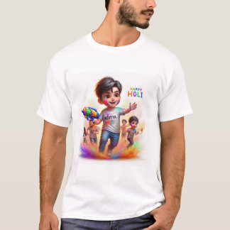 Happy Holi Tシャツ