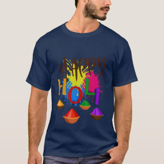 Happy Holi T-Shirt | Colorful Holi Festival Tee Tシャツ