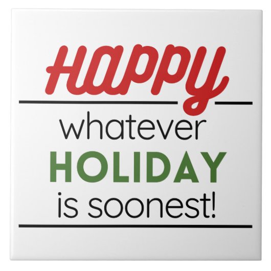 Happy holiday  タイル (正面)