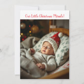 Happy Holiday Baby Birth Announcement Photo 案内状 (裏面)