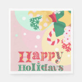 happy holiday christmas with ornaments スタンダードランチョンナプキン (正面)