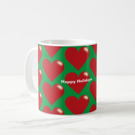 Happy Holiday Coffee Mug コーヒーマグカップ (正面左)