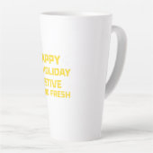 Happy Holiday, Festive and Fresh カフェラテマグ (右アングル)