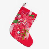 Happy Holiday New Year Business Logo  Red スモールクリスマスストッキング (正面 (吊り時))