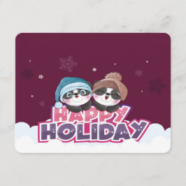 Happy Holiday Panda エンクロージャーカード