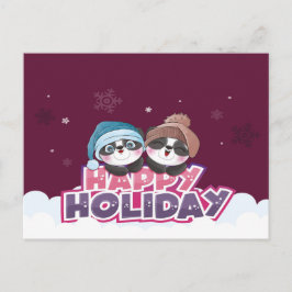 Happy Holiday Panda ポストカード