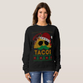 Happy Holiday Party Merry Taco Ugly Christmas Mexi スウェットシャツ (正面フル)