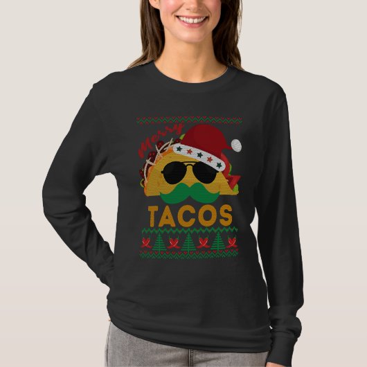 Happy Holiday Party Merry Taco Ugly Christmas Mexi Tシャツ (正面)