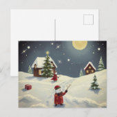 Happy Holiday Snow Landscape card  ポストカード (正面/裏面)