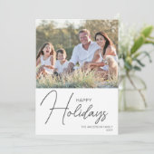 Happy Holidaysのスクリプモダント写真 シーズンカード (スタンド正面)