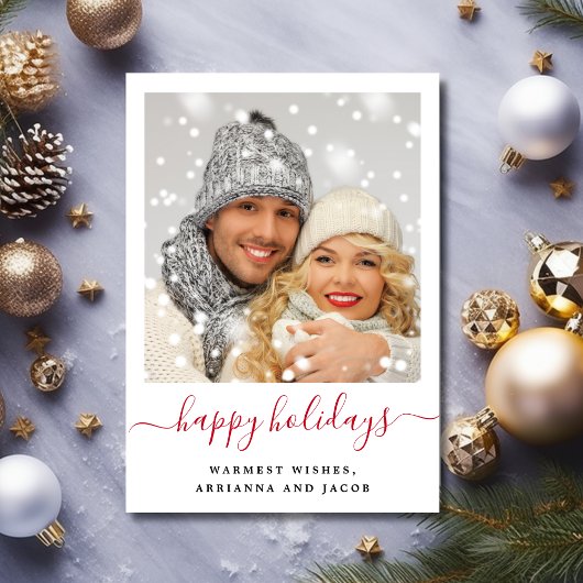 Happy Holidaysのスクリプモダント写真 シーズンカード