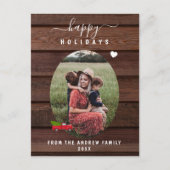 Happy Holidaysの写カスタマイズ真 シーズンポストカード (正面)