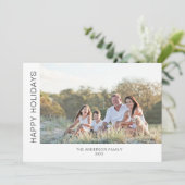 Happy Holidaysの写モダン真 シーズンカード (スタンド正面)