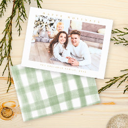 Happy Holidaysの写モダン真 シーズンカード