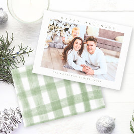 Happy Holidaysの写モダン真 シーズンカード