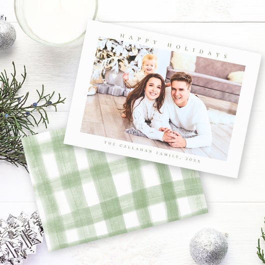 Happy Holidaysの写モダン真 シーズンカード