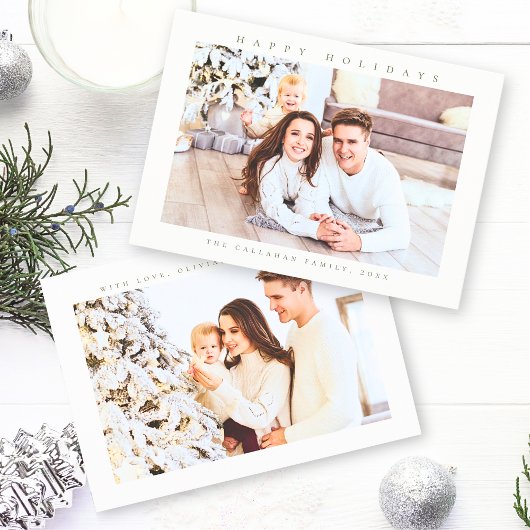 Happy Holidaysの写モダン真 シーズンカード