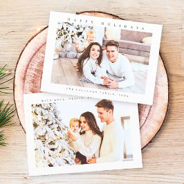 Happy Holidaysの写モダン真 シーズンカード