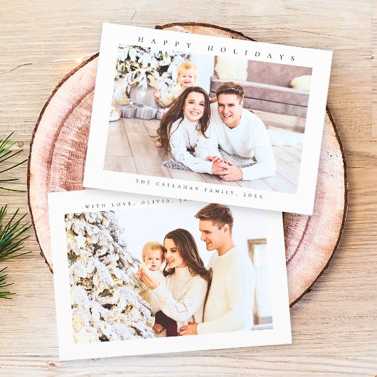 Happy Holidaysの写モダン真 シーズンカード