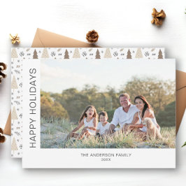 Happy Holidaysの写モダン真 シーズンカード