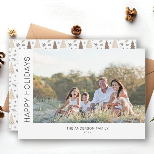 Happy Holidaysの写モダン真 シーズンカード