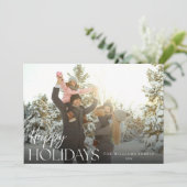 Happy Holidaysの写モダン真 シーズンカード (スタンド正面)