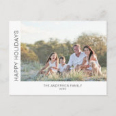 Happy Holidaysの写モダン真 シーズンポストカード (正面)