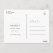 Happy Holidaysの写真モダン ポストカード (裏面)