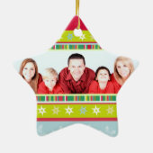 Happy Holidaysカラフルの追加オーナメント セラミックオーナメント (裏面)