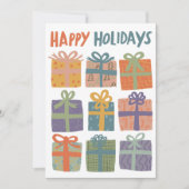 HAPPY HOLIDAYSギフトカスタムクリスマス3枚 シーズンカード (正面)