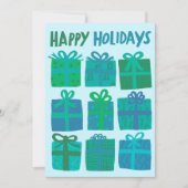 HAPPY HOLIDAYSギフトカスタムクリスマス3枚 シーズンカード (正面)