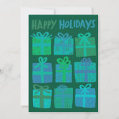 HAPPY HOLIDAYSギフトカスタムクリスマス3枚 シーズンカード (正面)