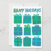 HAPPY HOLIDAYSギフトカスタムクリスマス3枚 シーズンカード (正面)