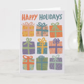 HAPPY HOLIDAYSギフトクリスマスドカスタムラフト シーズンカード (正面)