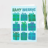 HAPPY HOLIDAYSギフトクリスマスドカスタムラフト シーズンカード (正面)