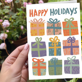 HAPPY HOLIDAYSギフトクリスマスドカスタムラフト シーズンカード