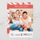 HAPPY HOLIDAYSクリスマスこのシーズンタイポグラフィ シーズンカード (正面/裏面)