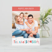 HAPPY HOLIDAYSクリスマスこのシーズンタイポグラフィ シーズンカード (スタンド正面)