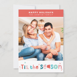 HAPPY HOLIDAYSクリスマスこのシーズンタイポグラフィ シーズンカード