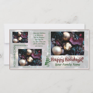 Happy Holidaysフォトカード – 写真を使う シーズンカード