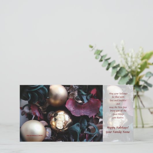 Happy Holidaysフォトカード(2) – 写真を使用 シーズンカード (スタンド正面)